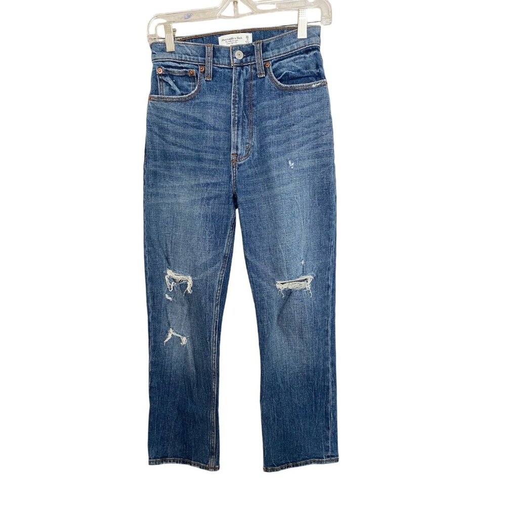 Abercrombie the Ankle Straight Ultra High Rise Jeans Curve Love